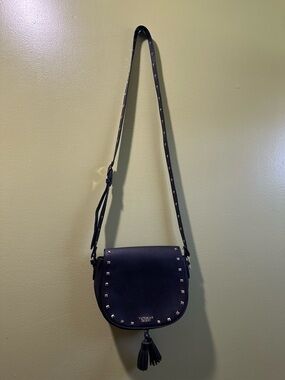 Victoria's Secret Black Studded Tassel Crossbody